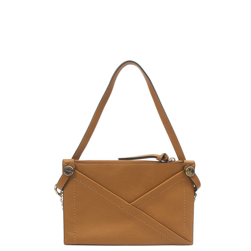 Picture of Mulberry Shoulder Bag M Zipped Pouch in Brown, Leather