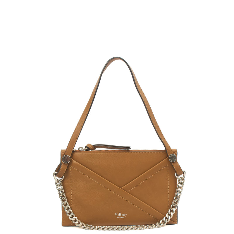 Picture of Mulberry Shoulder Bag M Zipped Pouch in Brown, Leather