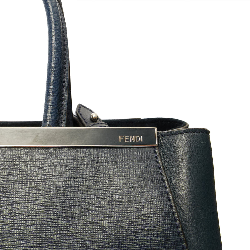 Picture of Fendi Tote 2Jour - Medium  in Blue, Leather