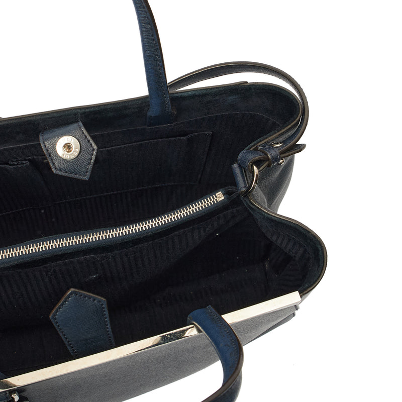 Picture of Fendi Tote 2Jour - Medium  in Blue, Leather