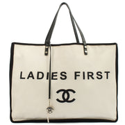 Picture of Chanel Tote Ladies First Shopping Tote in White, Canvas