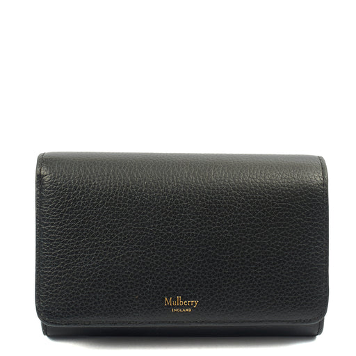 Picture of Mulberry Wallet Continental Wallet  in Black, Calfskin Leather