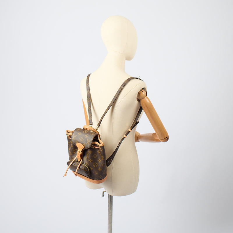 Louis Vuitton Backpack Montsouris BB in Monogram, Canvas