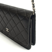 Picture of Chanel Cross Body Wallet on Chain in Black, Lambskin Leather