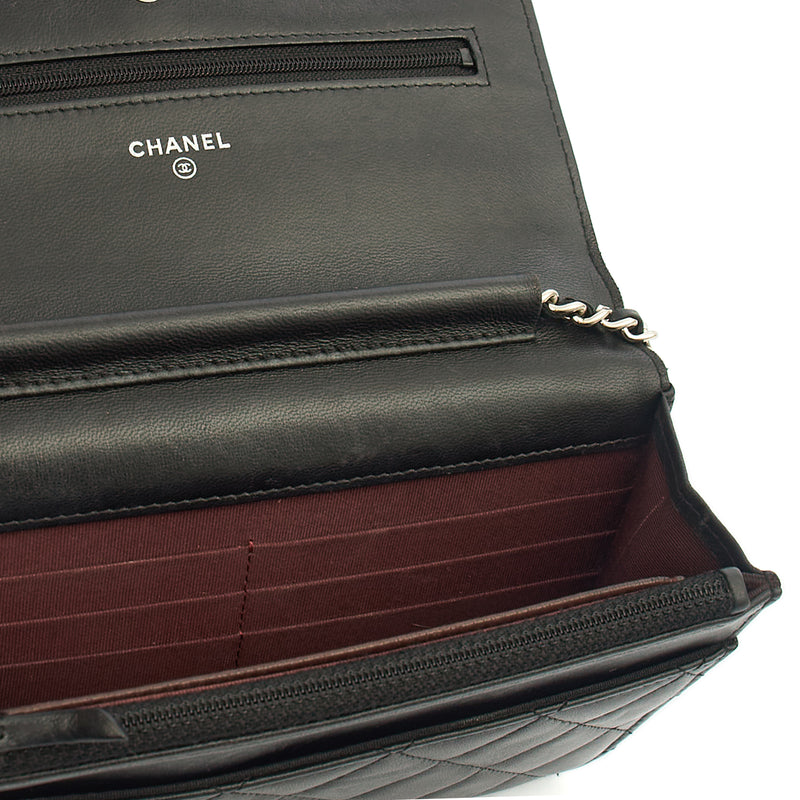 Picture of Chanel Cross Body Wallet on Chain in Black, Lambskin Leather