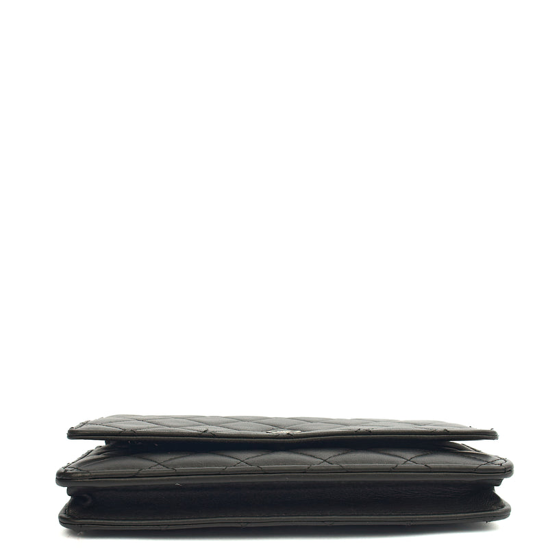 Picture of Chanel Cross Body Wallet on Chain in Black, Lambskin Leather