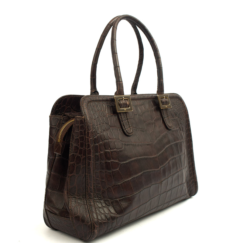 Picture of Anya Hindmarch Shoulder Bag Shoulder Bag in Brown, Exotic Effect Leather