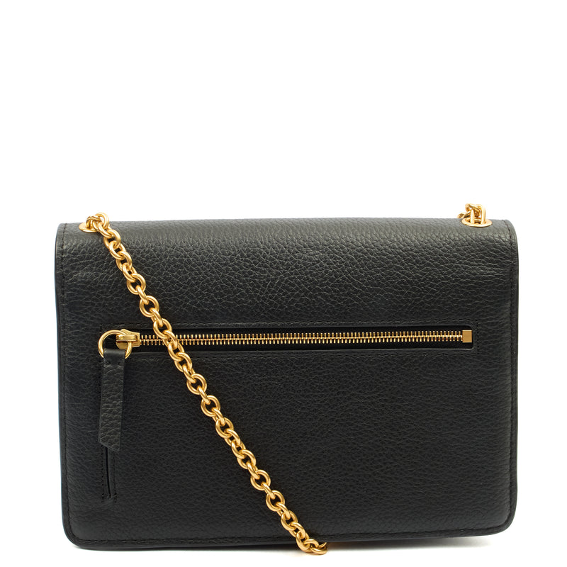 Picture of Mulberry Cross Body Darley in Black Forest, Calfskin Leather