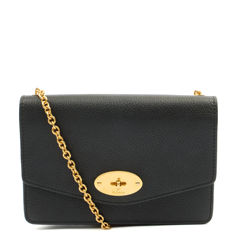 Picture of Mulberry Cross Body Darley in Black Forest, Calfskin Leather