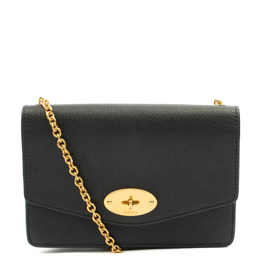 Picture of Mulberry Cross Body Darley in Black Forest, Calfskin Leather