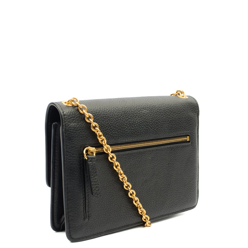 Picture of Mulberry Cross Body Darley in Black Forest, Calfskin Leather