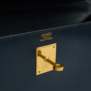 Picture of Hermes Top Handle Kelly 32 in Bleu Indigo, Courchevel Leather