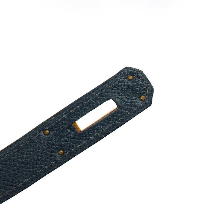 Picture of Hermes Top Handle Kelly 32 in Bleu Indigo, Courchevel Leather