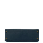 Picture of Hermes Top Handle Kelly 32 in Bleu Indigo, Courchevel Leather
