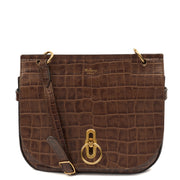 Picture of Mulberry Cross Body Amberley in Brown, Exotic Effect Leather