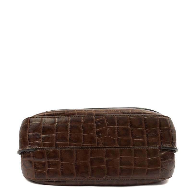 Picture of Mulberry Cross Body Amberley in Brown, Exotic Effect Leather