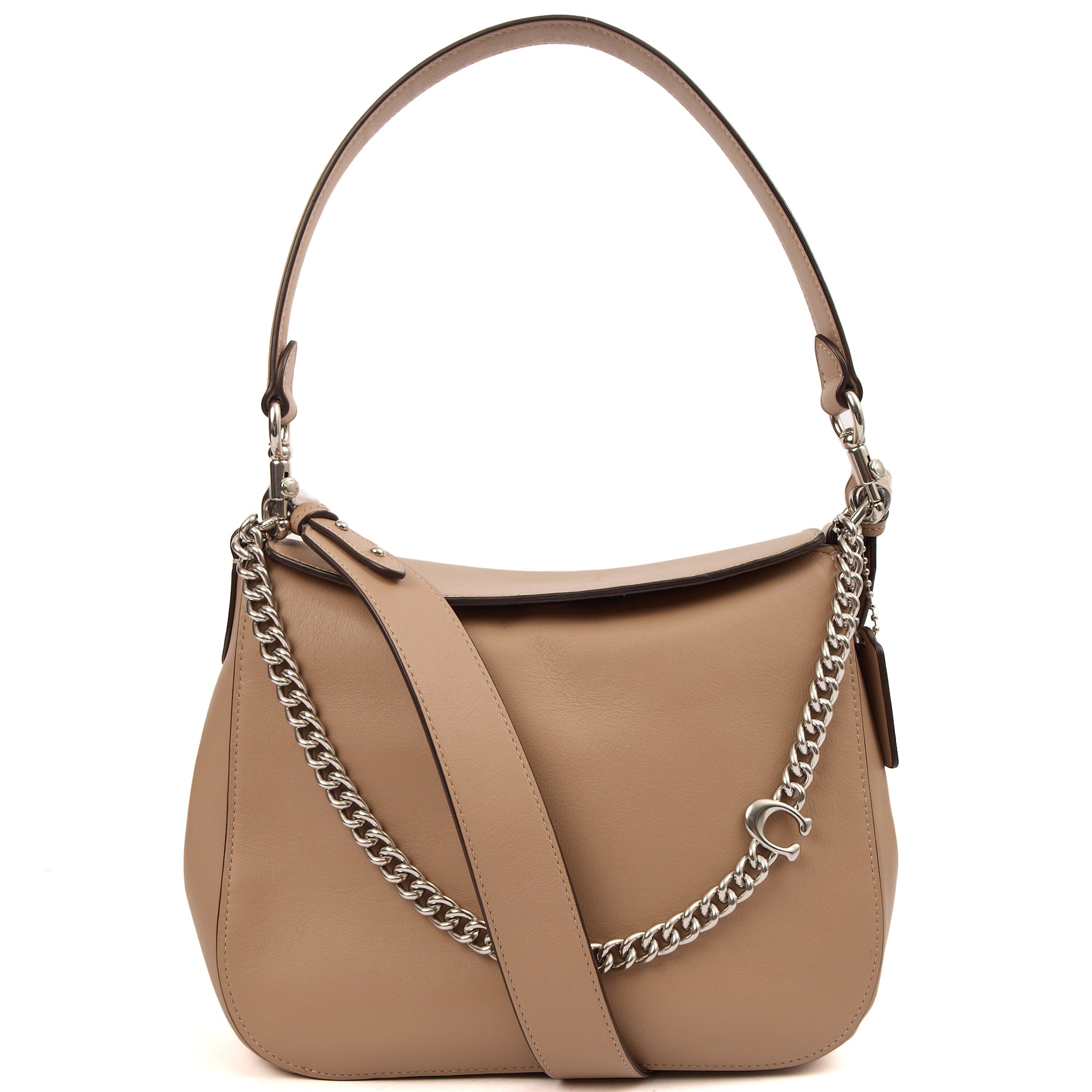 Coach Cross Body Tabby Chain Bag in Brown, Leather | The Handbag