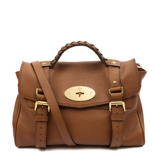 Picture of Mulberry Top Handle Alexa in Oak, Calfskin Leather