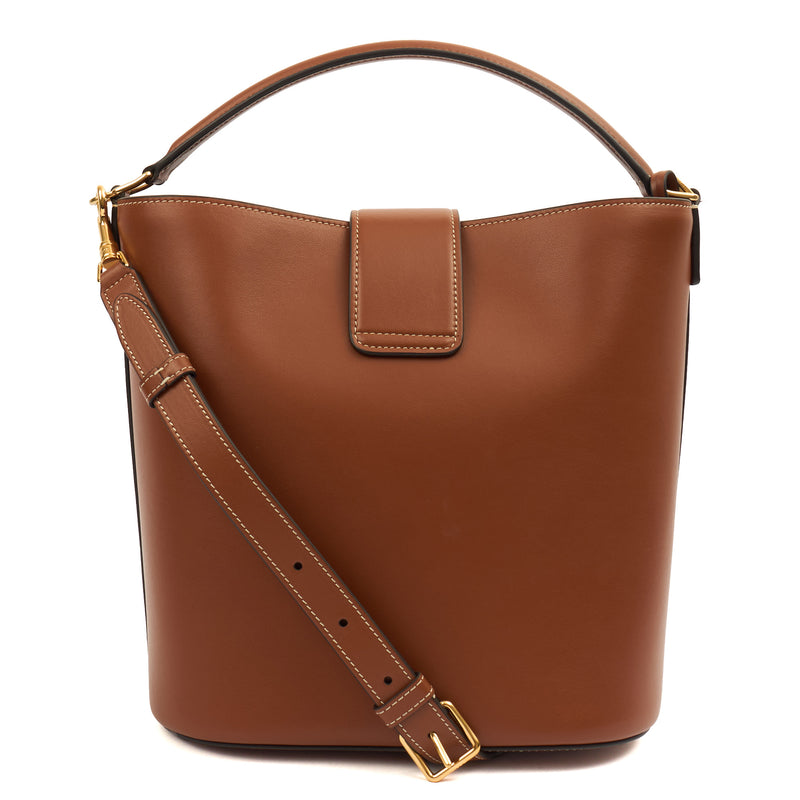 Picture of Celine Bucket Bag Louise Bucket Bag - Small in Brown, Leather