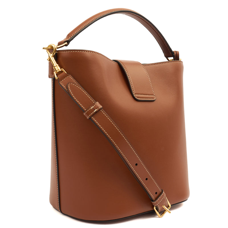 Picture of Celine Bucket Bag Louise Bucket Bag - Small in Brown, Leather
