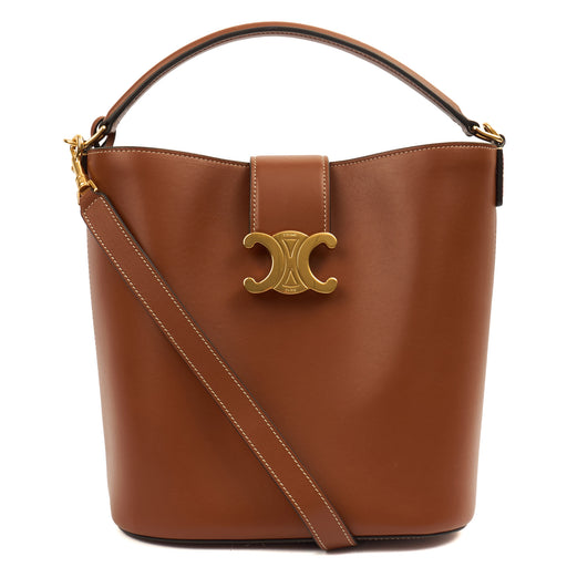 Picture of Celine Bucket Bag Louise Bucket Bag - Small in Brown, Leather