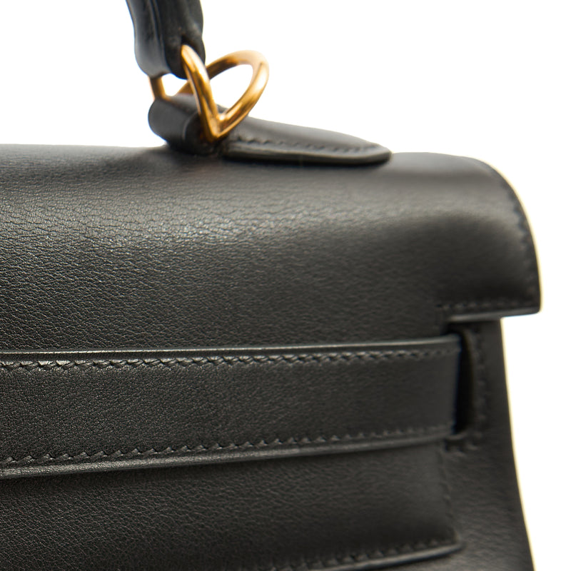 Picture of Hermes Top Handle Kelly 32 in Black, Box Calf Leather
