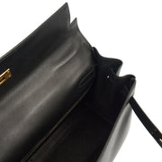 Picture of Hermes Top Handle Kelly 32 in Black, Box Calf Leather