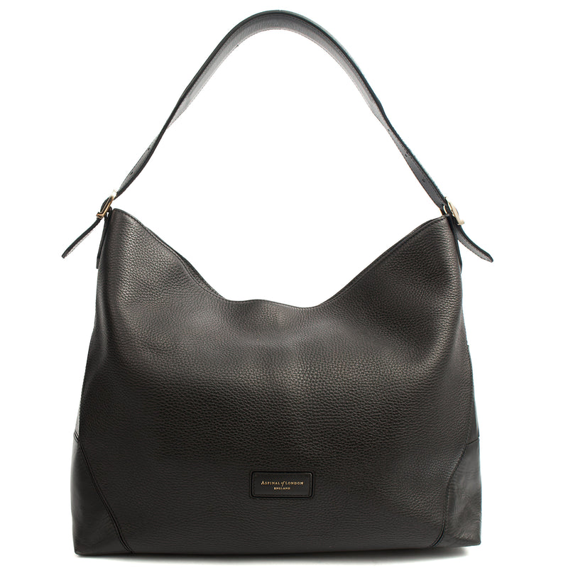 Picture of Aspinal of London Tote Hobo in Black, Leather