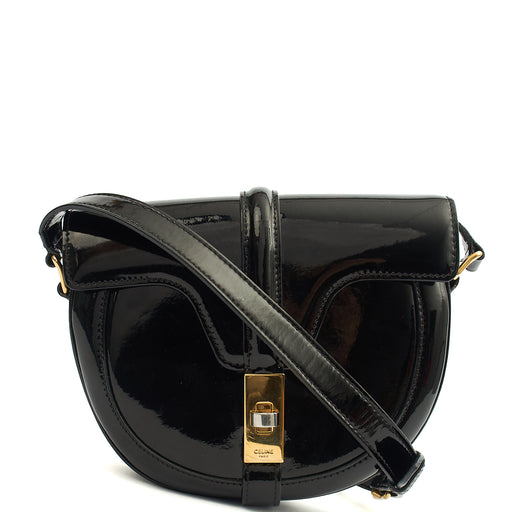 Picture of Celine Cross Body 16 bag - Small in Black, Patent Leather