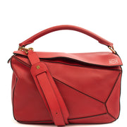 Picture of Loewe Cross Body Puzzle - Medium in Red, Leather