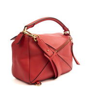 Picture of Loewe Cross Body Puzzle - Medium in Red, Leather