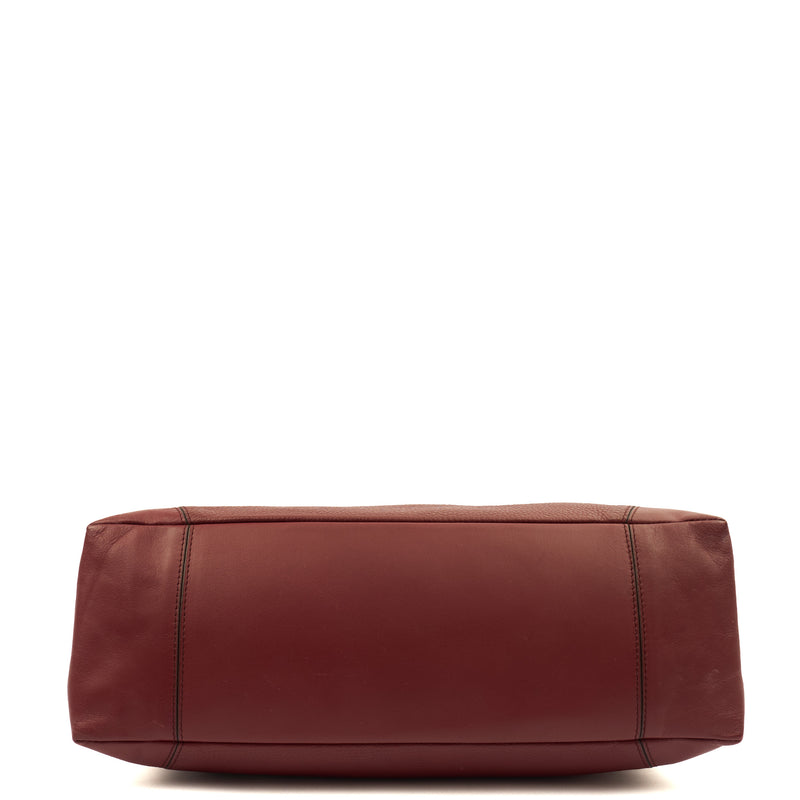 Picture of Aspinal of London Shoulder Bag London Tote- Large in Red, Leather