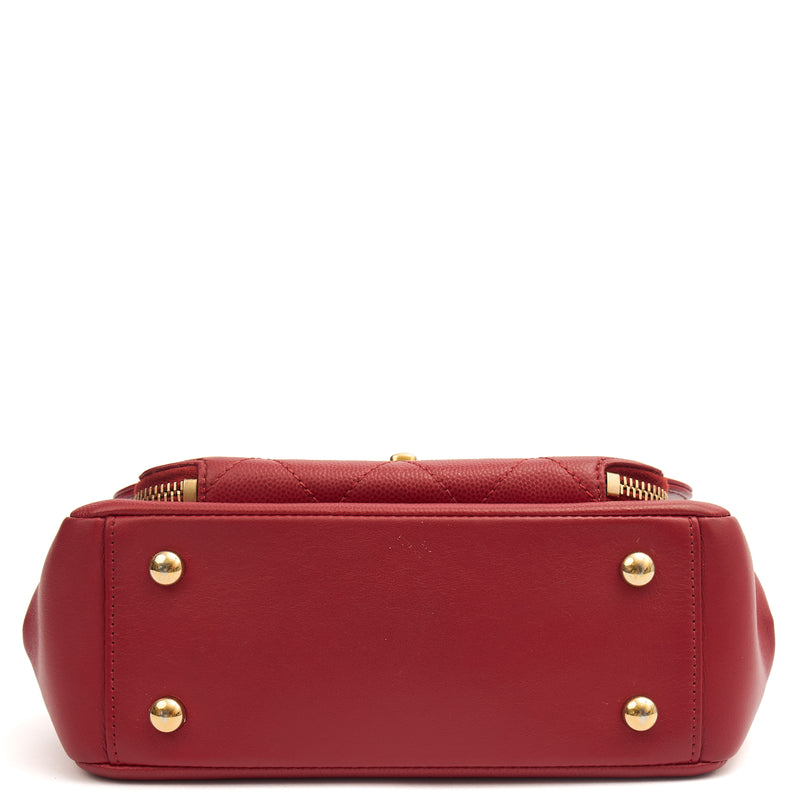 Picture of Chanel Top Handle Business Affinity Flap Bag in Red, Caviar Leather