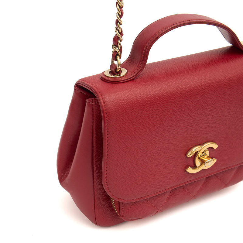 Picture of Chanel Top Handle Business Affinity Flap Bag in Red, Caviar Leather