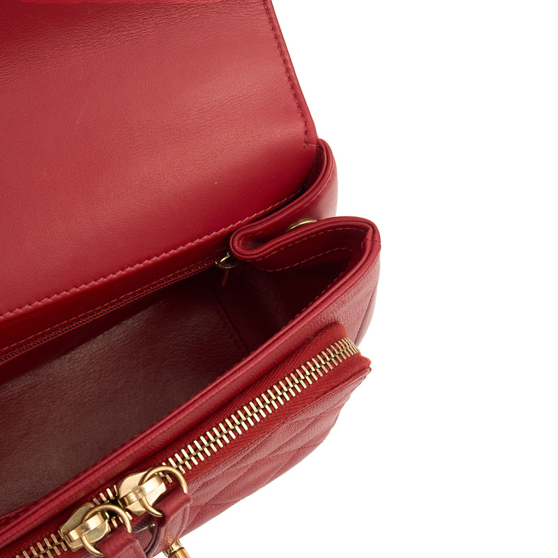 Picture of Chanel Top Handle Business Affinity Flap Bag in Red, Caviar Leather