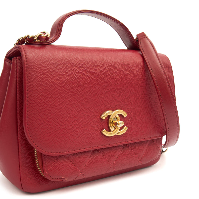 Picture of Chanel Top Handle Business Affinity Flap Bag in Red, Caviar Leather