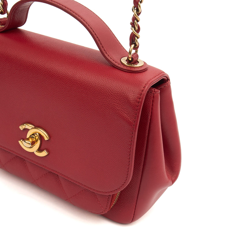 Picture of Chanel Top Handle Business Affinity Flap Bag in Red, Caviar Leather