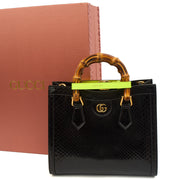 Picture of Gucci Tote Diana - Mini in Black, Python Leather