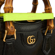 Picture of Gucci Tote Diana - Mini in Black, Python Leather