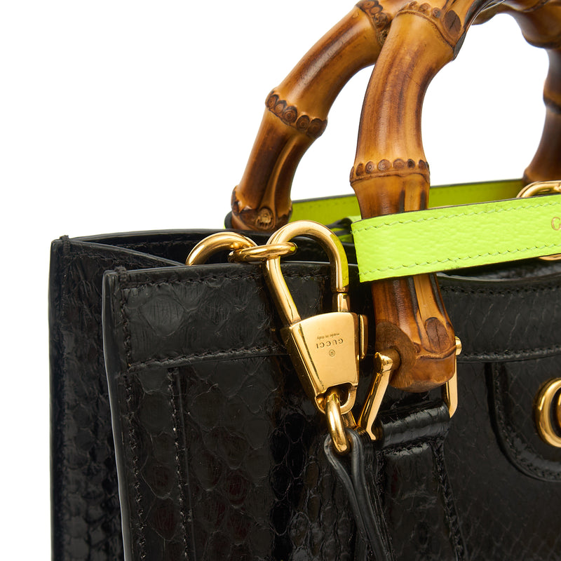 Picture of Gucci Tote Diana - Mini in Black, Python Leather