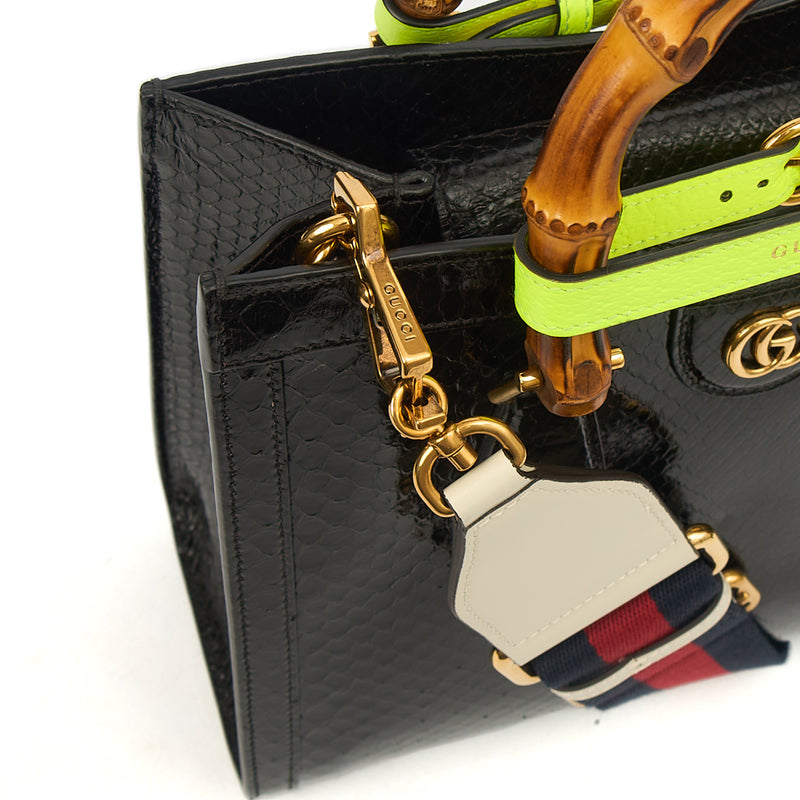 Picture of Gucci Tote Diana - Mini in Black, Python Leather