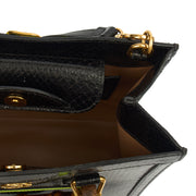 Picture of Gucci Tote Diana - Mini in Black, Python Leather