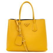 Picture of Prada Tote Cuir Double Bag in Yellow, Saffiano Leather