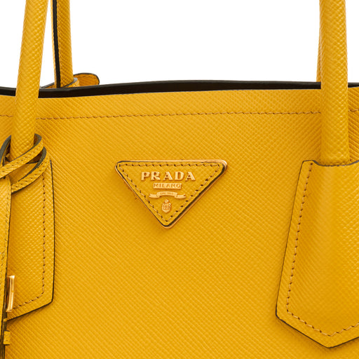 Picture of Prada Tote Cuir Double Bag in Yellow, Saffiano Leather