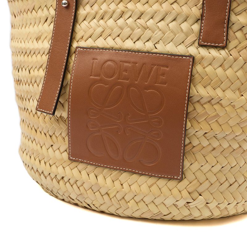 Picture of Loewe Tote Anagram Basket Bag - Medium in Neutral, Other