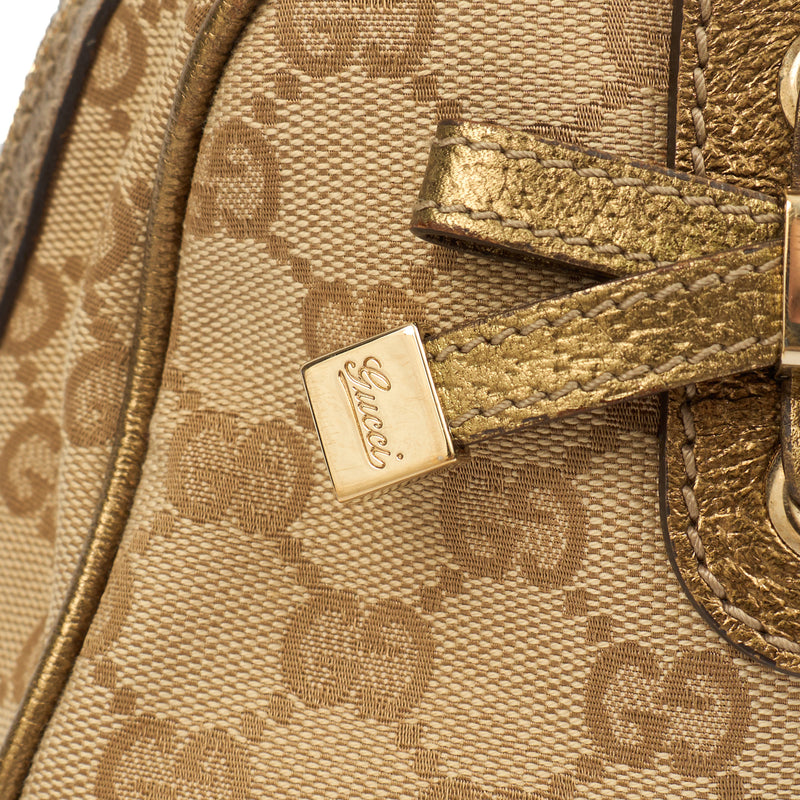 Picture of Gucci Tote Princy Boston in Metallic, GG Supreme Canvas