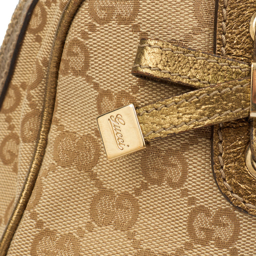 Picture of Gucci Tote Princy Boston in Metallic, GG Supreme Canvas