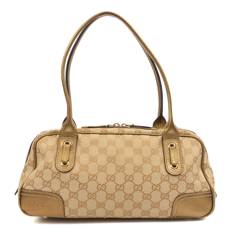 Picture of Gucci Tote Princy Boston in Metallic, GG Supreme Canvas