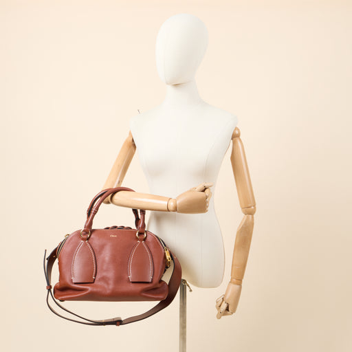 Picture of Chloe Tote Daria - Medium in Brown, Leather