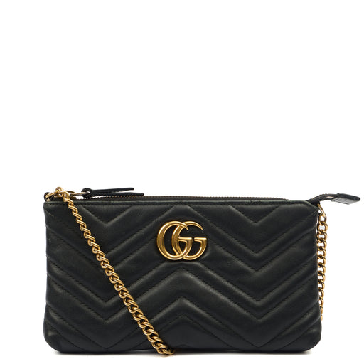 Picture of Gucci Cross Body Marmont Mini Chain Bag in Black, Leather
